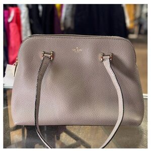 kate spade Pebbled Leather Dome Shoulder Bag in Taupe